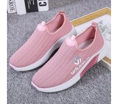 Zapatillas de deporte para mujer, zapatos sin cordones, zapatos deportivos planos ligeros para mujer, mocasines de talla grande 36 negro