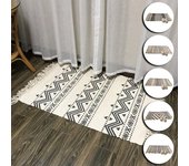 LCP Alfombras tejidas con borlas de lino y algodón, alfombras de suelo, colchón de oración para dormitorio 60*90cm