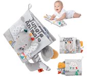 Libros suaves para bebés, tacto 3D, alto contraste, libro de tela, juguetes sensoriales de aprendizaje temprano para cochecito de bebé, juguete para niños pequeños de 0 a 12 meses