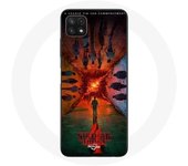 Coque pour Samsung Galaxy A22 5G Stranger Things Saison 4 Affiche Equipages de la Nouvelle Théorie