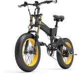 LANKELEISI X3000plus Motor de 1000W Bicicleta Eléctrica para Adultos Batería de 48V Bicicleta Eléctrica de Carretera para Adultos Neumático de 20 pulgadas Desplazamiento Urbano Bicicleta Eléctrica de Montaña amarillo