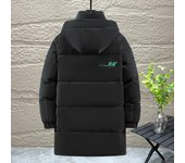 Abrigo largo de invierno de talla grande 4XL-10XL para hombre, ropa de abrigo de gran tamaño con capucha, informal, holgada, gruesa y cálida, para invierno 4XL negro