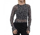 Gremlins Top corto de malla Gizmo para mujer/señora M negro/blanco
