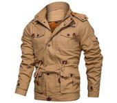 Abrigo de algodón de invierno para hombre, chaqueta mediana larga, algodón grueso de felpa, informal M