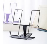 Soporte de escritorio ajustable para libros, soporte para libros de cocina, reposalibros portátil, Clips de página antideslizantes para libros gruesos, libros de cocina, recetas de libros de texto 4