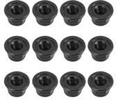 12 tuercas de seguridad antideslizantes de 4 mm para neumáticos Axial Traxxas TRX4 TRX6 SCX10 1/10 RC.(Negro )