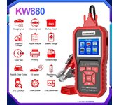 KONNWEI KW880 12V probador de batería de coche analizador herramientas de diagnóstico automático batería compatible con 3 en 1 escáner OBD2 función completa OBD2 rojo