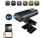 Cámara WiFi inalámbrica Cámara de seguridad 1080P Cámara de vigilancia Detección de movimiento Vison nocturno Without TF Card negro