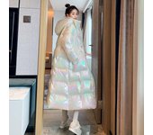 Chaqueta con capucha de Invierno para mujer, ropa de algodón cálida de terciopelo, abrigo holgado de longitud media a la moda, ropa elegante para mujer XL