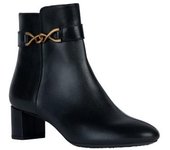 Geox Botines de cuero Pheby 50 para mujer/señoras 6 UK negro