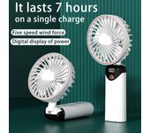 Ventilador portátil eléctrico, aire acondicionado, Mini refrigerador, ventiladores de mano recargables para el hogar, exteriores, cuchillas de aire acondicionado USB color rosa