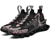 Zapatillas de deporte para hombre, transpirables, Shark Blade, zapatos para correr, zapatos de baloncesto, suela absorbente de golpes 38 negro