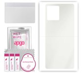 apgo MATTE Protective Skin Sticker for the back compatible with Motorola Edge 30 Fusion, Wrap Film, Hydrogel Film, Flexible, Soft TPU with positioning