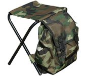 Silla plegable 2 en 1, taburete portátil tipo mochila, silla plegable para acampar y pescar, 12,6 x 11,0 x 13,4 pulgadas camuflaje