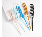 Peine portátil de dientes anchos y punta puntiaguda para rizos de niñas 703 Hair Comb - OPP Bag rojo rosa
