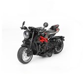 1/10 Motocicletas de juguete de metal medidas MV AGUSTA Modelo de tráfico de fundición a presión con audio y luz de juego para niños y niños 1/10-Size:17*11*8cm rojo