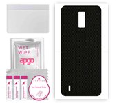 apgo Protective Skin Sticker for the back compatible with ZTE Blade A32, Wrap Film, Foil, Vinyl - Pattern Matrix
