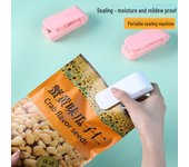 Mini máquina selladora portátil: selladora térmica de presión manual para uso doméstico para bolsas de plástico para refrigerios 200/box color rosa