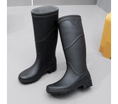 Botas de lluvia altas para hombre 2024, botas de lluvia de color sólido protectoras e impermeables a la moda para el trabajo, botas de goma para exteriores para hombre, botas de plataforma 39