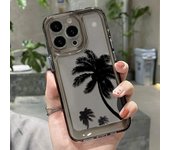 Funda de teléfono transparente y suave con dibujos de palmeras de coco para iPhone 11, 12, 13, 15, 14 Pro Max, XR, XS Max, X, 7, 8, 14 Plus, SE 2020, 2022, funda de silicona 7 8 SE 2020 SE 2022