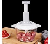 1 picadora manual de verduras, tipo prensa, para el hogar, cortadora de carne y ajo, batidora, picadora de alimentos para cocina, procesador de alimentos.