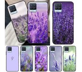 Funda con flores de lavanda morada para OnePlus 10, 9 Pro, 8T, 9R y Nord2. Funda para Realme GT Neo 2, 3, GT Master 8i, 9i y 8 Pro. Realme GT 2 Pro