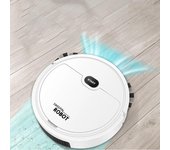 Robot aspirador USB inteligente 3 en 1 con función de succión, barrido y fregado, aspirador automático para apartamentos pequeños. blanco