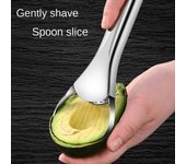 Cuchillo para aguacate, cortador de acero inoxidable, utensilios de cocina, artefacto para cortar frutas, todo para la cocina y el hogar, rodajas de fruta del dragón plata