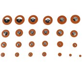 Kit de repuesto de 25 almohadillas para saxofón alto, piezas de reparación de orificios de sonido para saxofón mi bemol