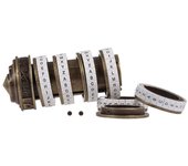 Leonardo da Vinci Código Juguete Metal Cryptex Cerraduras Regalos de boda Anillo Carta de regalo del día de San Valentín Brown