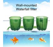Filtro de tanque de peces, purificador de agua libre de contaminación, aumenta el oxígeno, cascada, filtro externo colgante, accesorios para acuario A