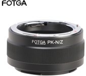 FOTGA Anillo adaptador de montura de lente de alta precisión de repuesto de aleación de aluminio para lentes Pentax con montura K negro