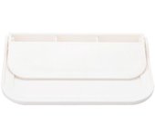 Estante de pared plegable para baño, inodoro, mesita de noche, teléfono, estante de almacenamiento para dormitorio sin perforaciones Small blanco