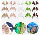 3 pares de orejas de elfo de goma, 10 cm, 12 cm, orejas decorativas para juegos de rol, cosplay, hadas, duendecillo, puntas suaves y puntiagudas, accesorios de maquillaje para disfraces de fiesta de anime verde