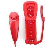 Mando Wii Motion Plus + Nunshuck + Estuche rojo