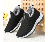 Zapatos altos con forro polar de invierno para hombre, botas de nieve antideslizantes para exteriores, botines cortos con forro de piel gruesa, zapatillas de deporte suaves y cálidas para hombre 39