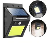Farola solar Wellamart, lámpara de exterior, foco con sensor de movimiento, 48 LED (Arte. 5832) 1 pcs negro