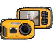 Cámara digital impermeable de 1080P Cámara de video digital de 48MP Pantalla IPS de 2,4 pulgadas IP68 Cuerpo de 5M amarillo