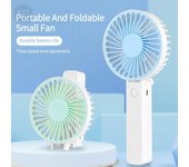 1 Uds. Ventiladores portátiles, ventilador recargable USB de mano, Mini Enfriador de aire de escritorio, ventilador para exteriores, ventiladores de mano para viajes Folding model color rosa
