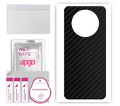 apgo Protective Skin Sticker for the back compatible with Honor Magic4 Lite, Wrap Film, Foil, Vinyl - Pattern Carbon Black