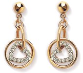 Les Trésors De Lily [B9429] - Pendientes 'Love Cocoon' bañados en oro, oro blanco - 10x20 mm oro