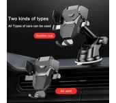 VIKEFON 2025 - Soporte universal para teléfono con ventosa para coche, 360°, para parabrisas, salpicadero, iPhone y Samsung