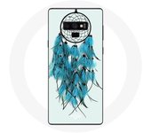 Coque pour Samsung Galaxy Note 9 Attrape Rêve Bleu Fond Blanc