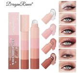 4 in 1 Eyeshadow Stick, Shimmer, Matte, Highlighter Eyeshadow, Waterproof and Long-lasting Eye Makeup
