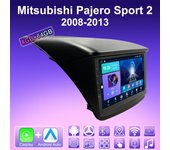 Radio para coche con Android Carplay de 2 DIN para Mitsubishi Pajero Sport 2 2008-2013, reproductor multimedia, unidad principal, navegación GPS estéreo, BT, WIFI, 4 + 64 GB 1+16GB