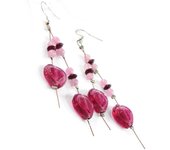 Les Trésors De Lily [B8371] - Boucles 'Calcutta' Rose rosa brillante