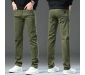 Pantalones vaqueros de marca de alta calidad para hombre, pantalones casuales de estilo clásico, ajustados, pantalones rectos elásticos de lujo de marca para hombre 40 negro
