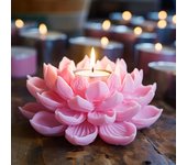 Molde de silicona para velas de flor de loto grande, molde para jabón de flor de loto tallada, suministros de decoración para pasteles de chocolate, regalos para el hogar