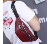 Riñonera de piel sintética para mujer, bolso de hombro impermeable, monedero, a la moda, tipo cartera