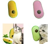 Cepillo interactivo para rascar gatos, juguete de fácil montaje para hacer ejercicio, divertido, para puerta de gato, sofá, rascador, juguete de aseo. A
